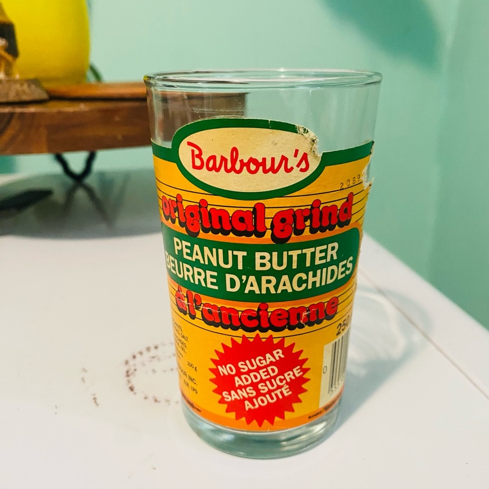 Vintage Barbours peanut butter glass